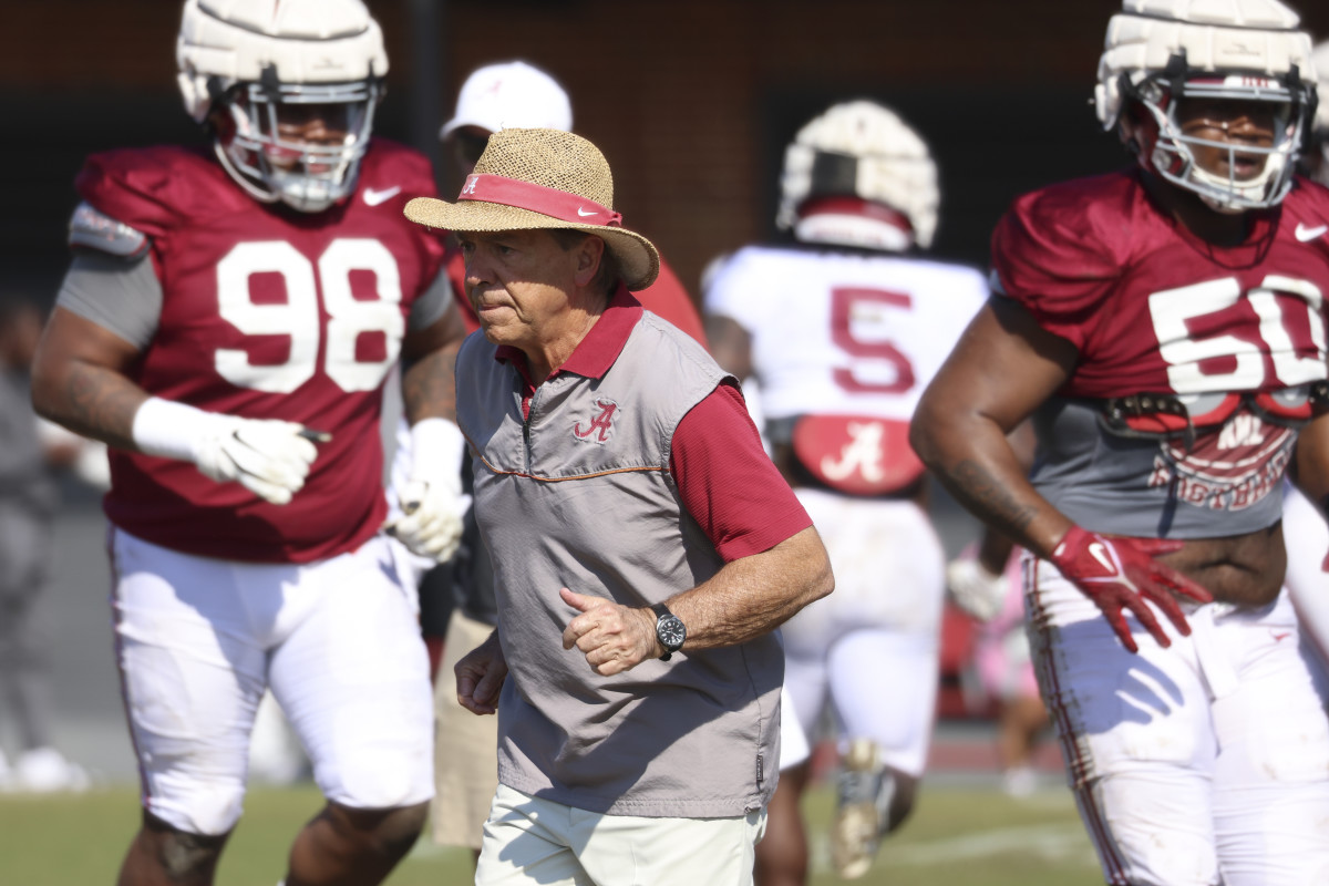 Nick Saban, Alabama football practice - March 30, 2023